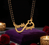 Infinty couple up heart necklace