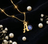 Evil Eye Letter Pendant