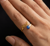 Evil Eye Single Name ring