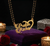 Half heart couple necklace