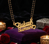 Double Heart Couple name necklace